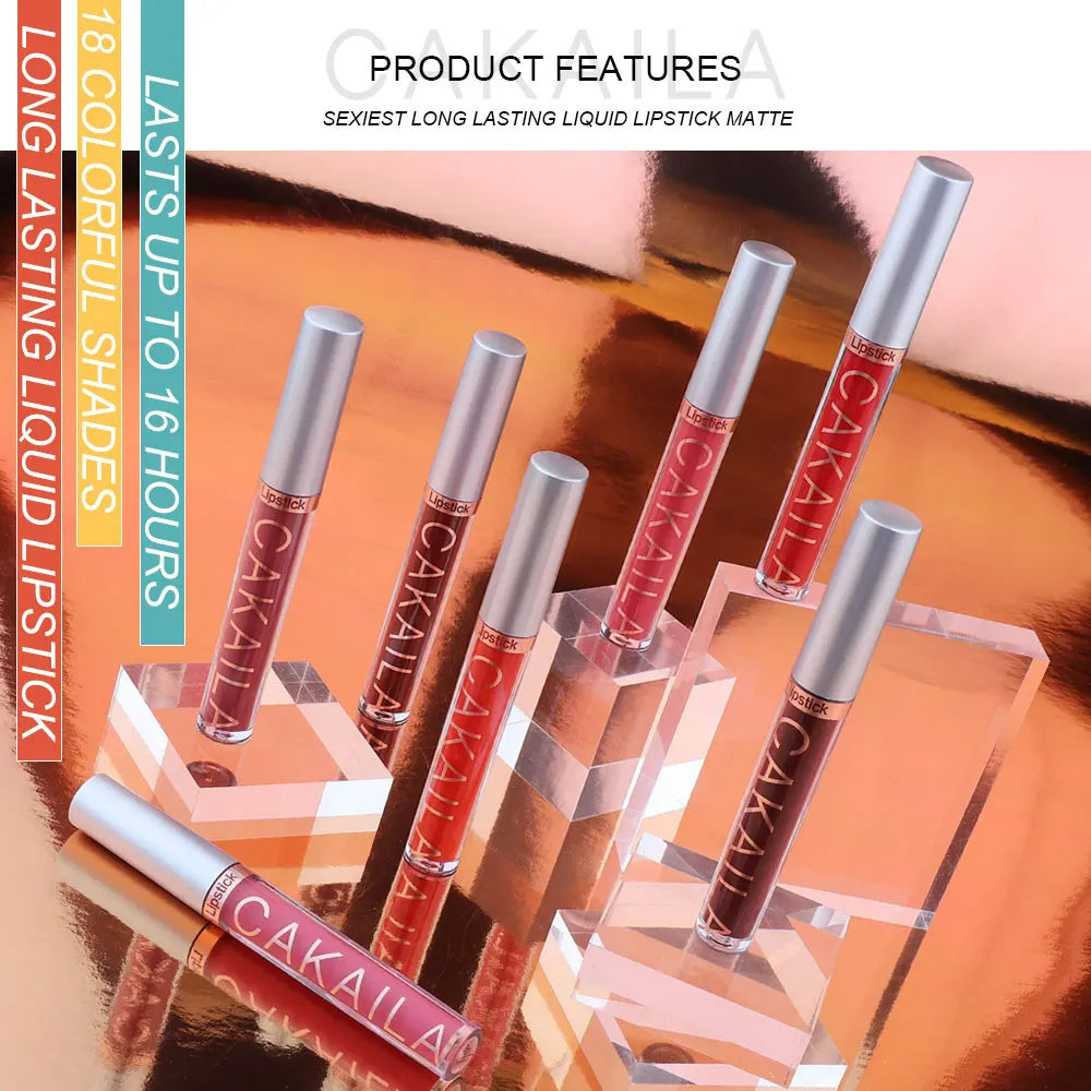 Lipsgloss Matte Wholesale Cheap Liquid Lipstick Makeup Lip Color (Pack 18)