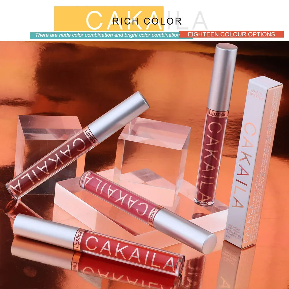 Lipsgloss Matte Wholesale Cheap Liquid Lipstick Makeup Lip Color (Pack 18)