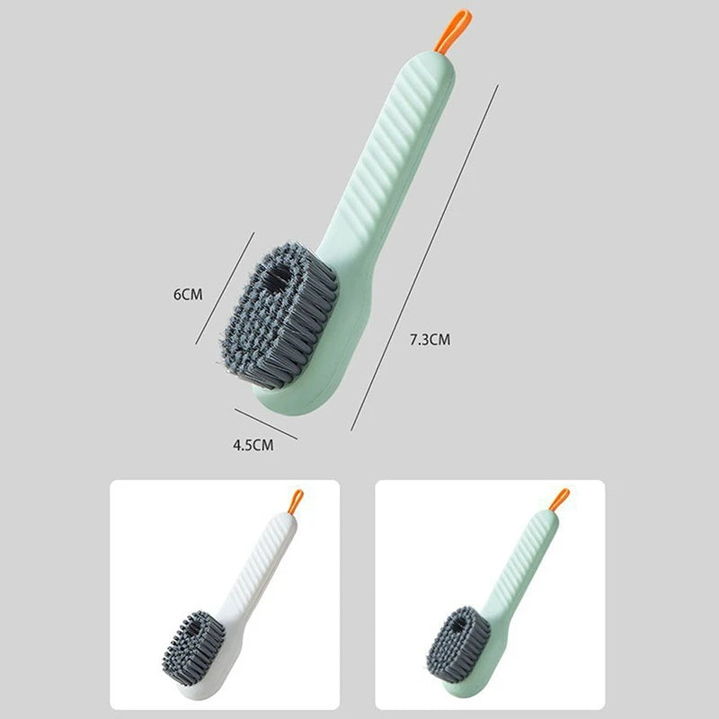 Bathroom Shoe Brush Automatic Liquid Discharge Deep Cleaning Soft Bristles Household Laundry Cleaning Brush for Daily Use